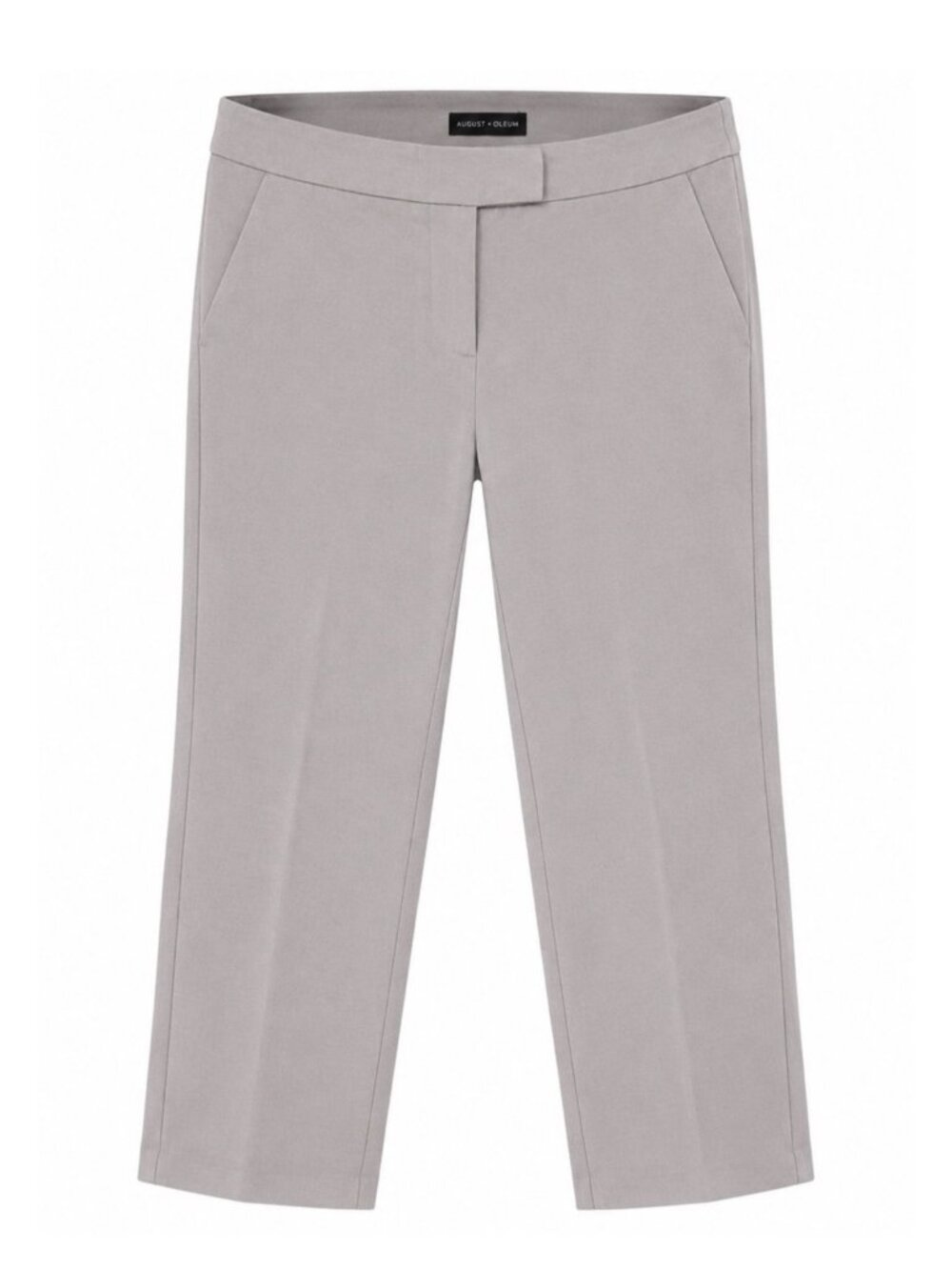 Audrey & Celine Womens Gray Cropped Pants Size 6 Cotton Blend Flat Front Design